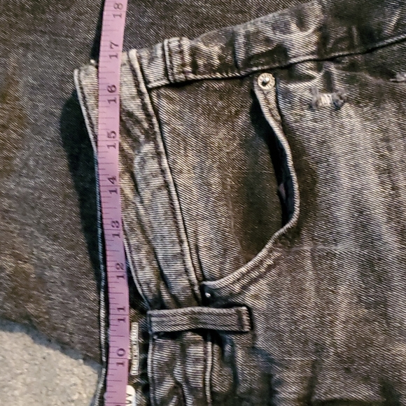 New old navy vintsge retro style high waist straight distressed blk jean… - Picture 6 of 10